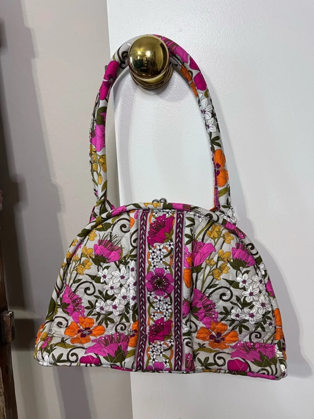 Vera Bradley Eloise Shoulder Bag Priscilla Pink Pattern